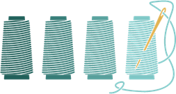 Sewing thread illustrations