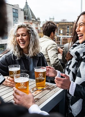 Friends enjoying wine together
