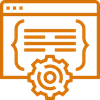Icon representing the code behind a technology platform