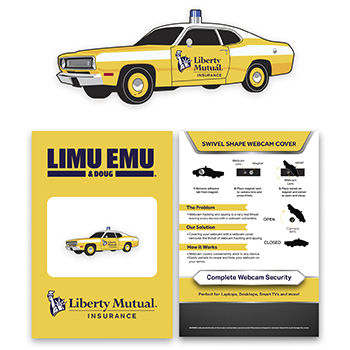 Swivel Shape Webcam Cover (SWVSH-BLKCU, SWVSH-WHTCU)