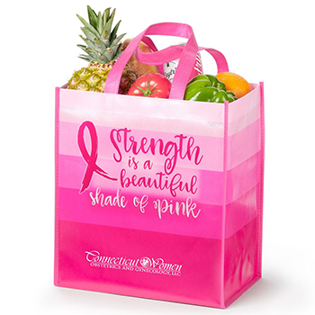 Strength is a Beautiful Shade of Pink Laminated Shopper Tote (TBP-351)