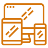 Icon representing a computer, tablet and phone