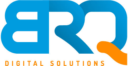 BRQ gradient blue and orange logo with "Digital Solutions" slogan below.