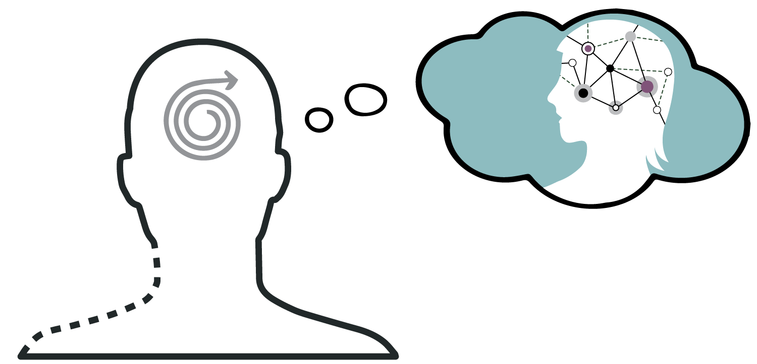 line art image of person thinking