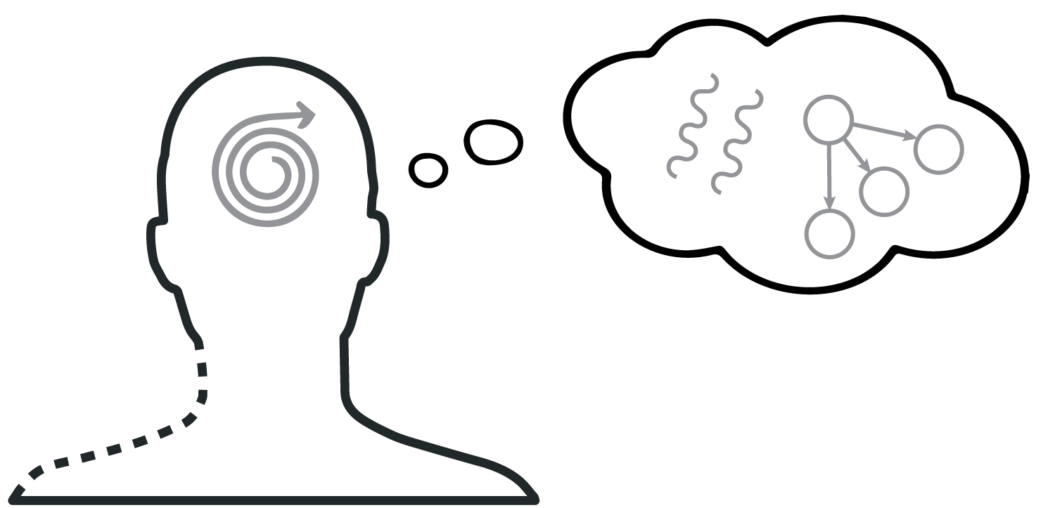 line art image of person thinking