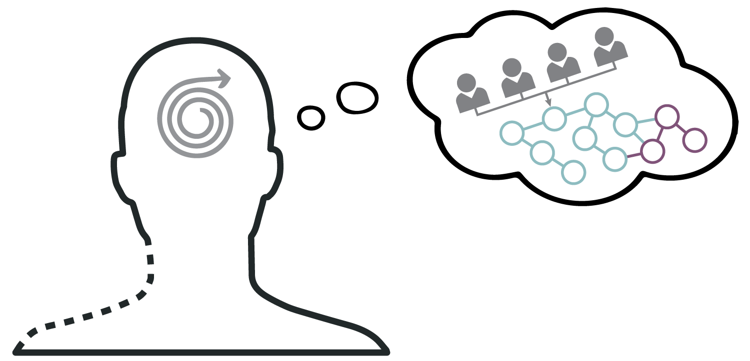 line art image of person thinking