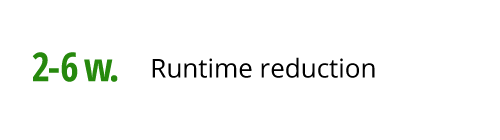 2-6 w. Runtime reduction