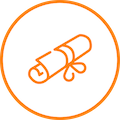 Icon illustration of a diploma