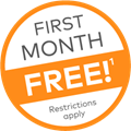 First month free! Restrictions apply.
