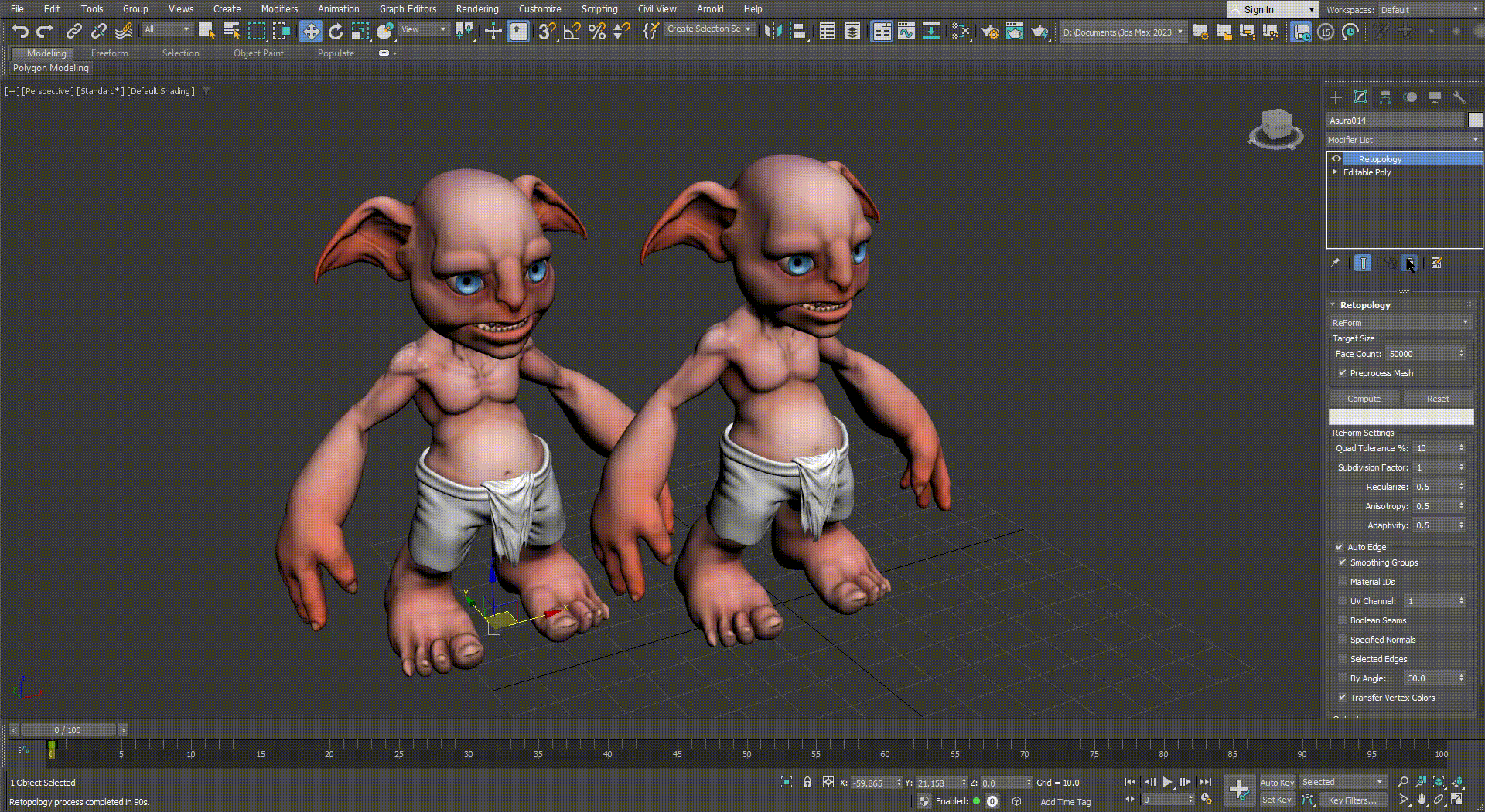 3ds Max 2022.1  Deformation Modifier Performance Improvements 