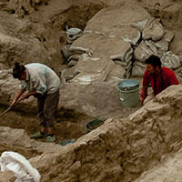 People Digging for Artifacts