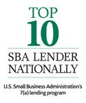 Top 10 SBA Lender Nationally